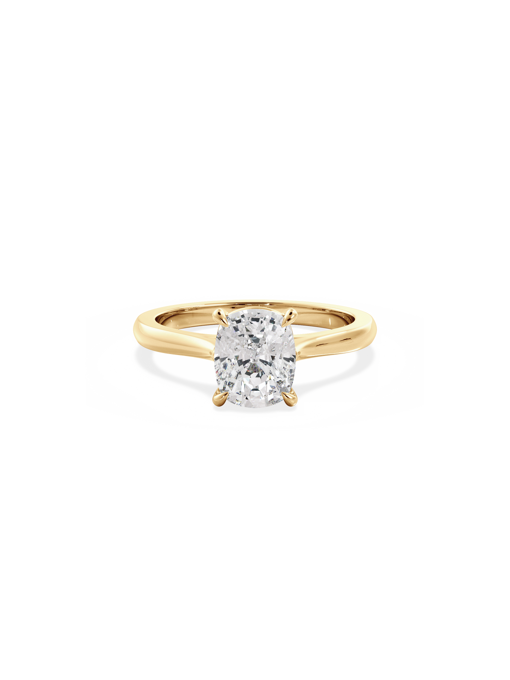 Elongated Cushion Classic Solitaire Ring - View