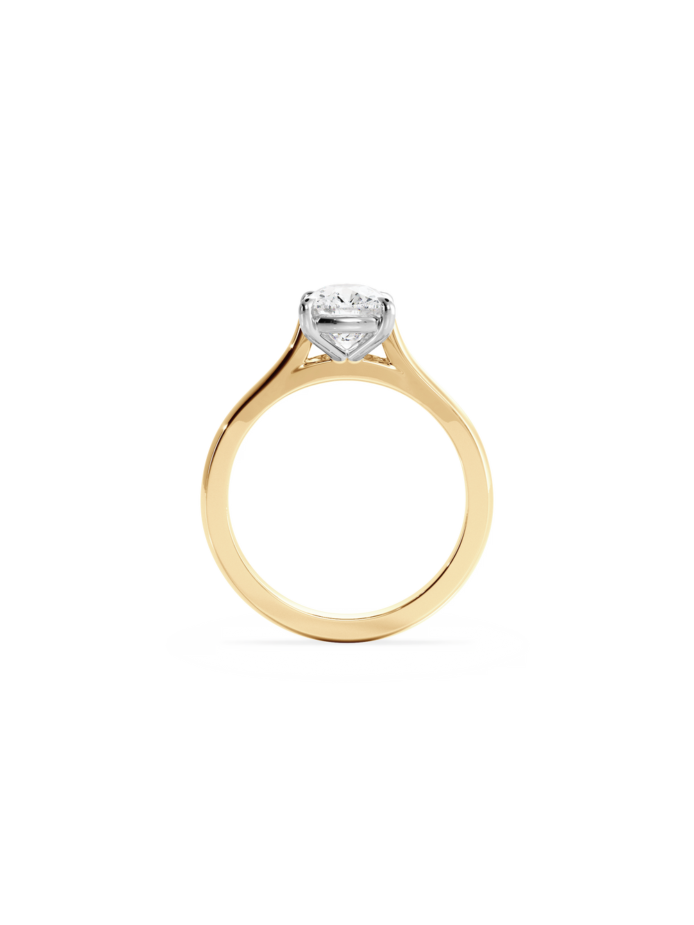 Elongated Cushion Classic Solitaire Ring - View
