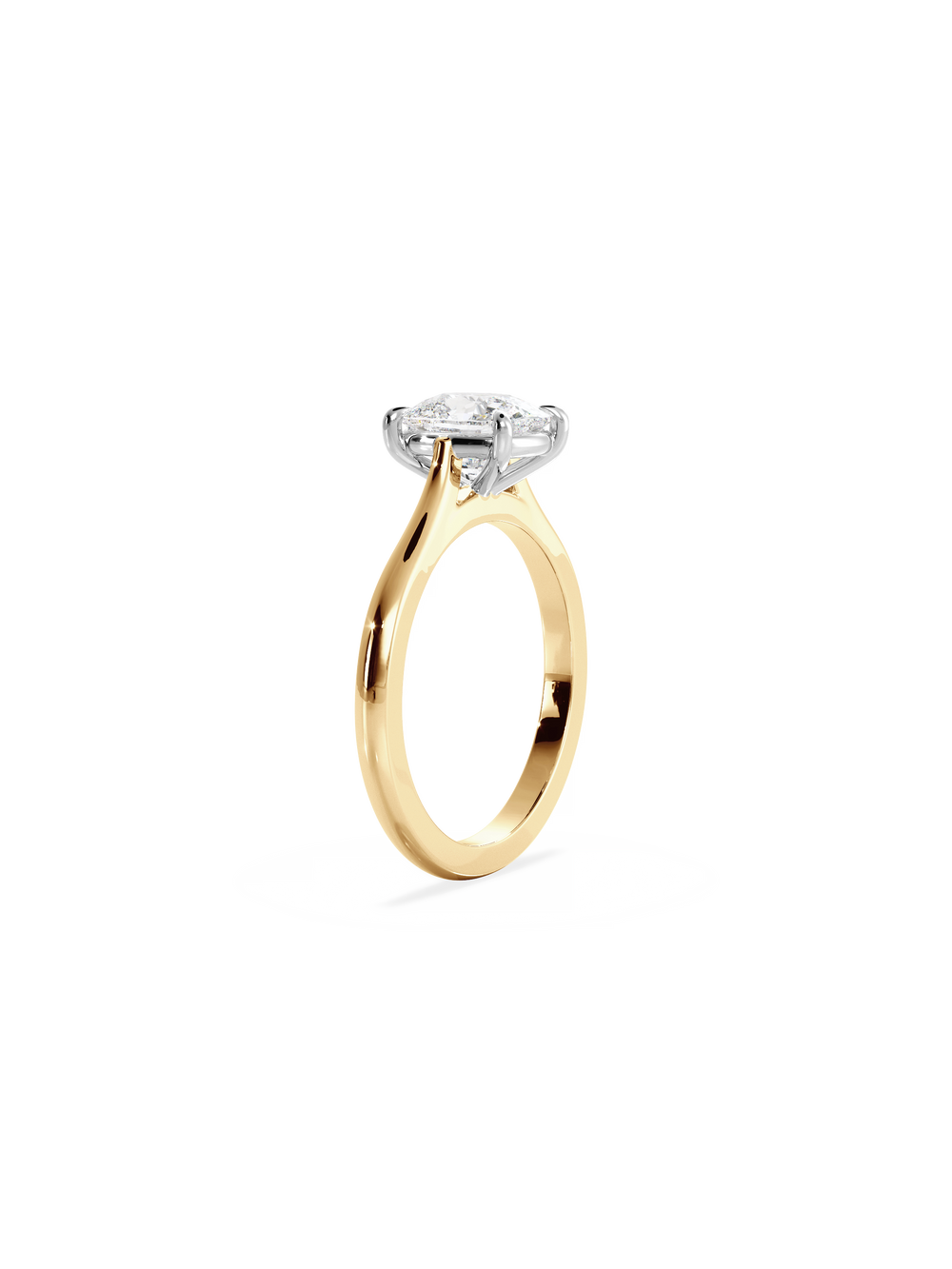 Elongated Cushion Classic Solitaire Ring - View