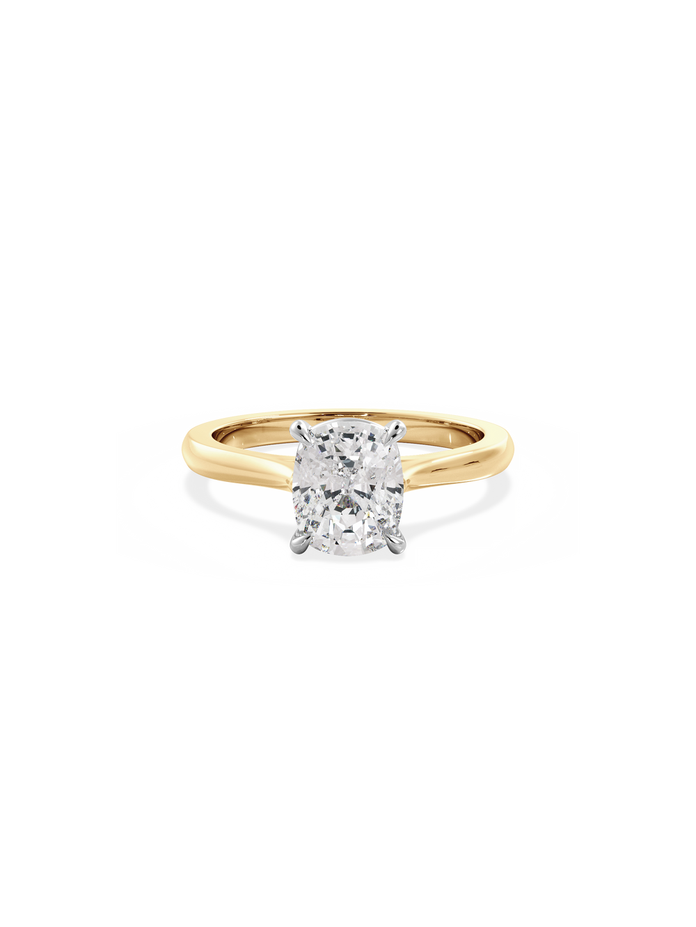 Elongated Cushion Classic Solitaire Ring - View