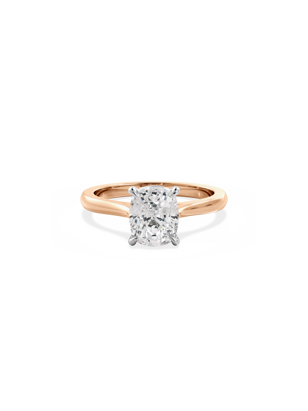 Elongated Cushion Classic Solitaire Ring - View