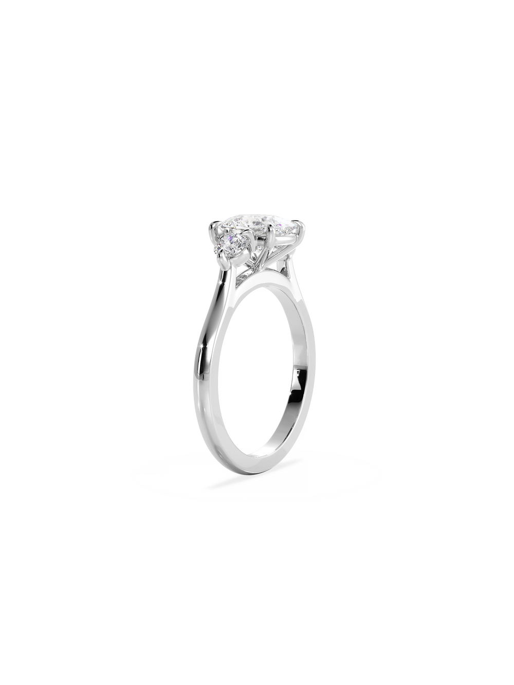 Elongated Cushion Cosmic Trio Ring - View