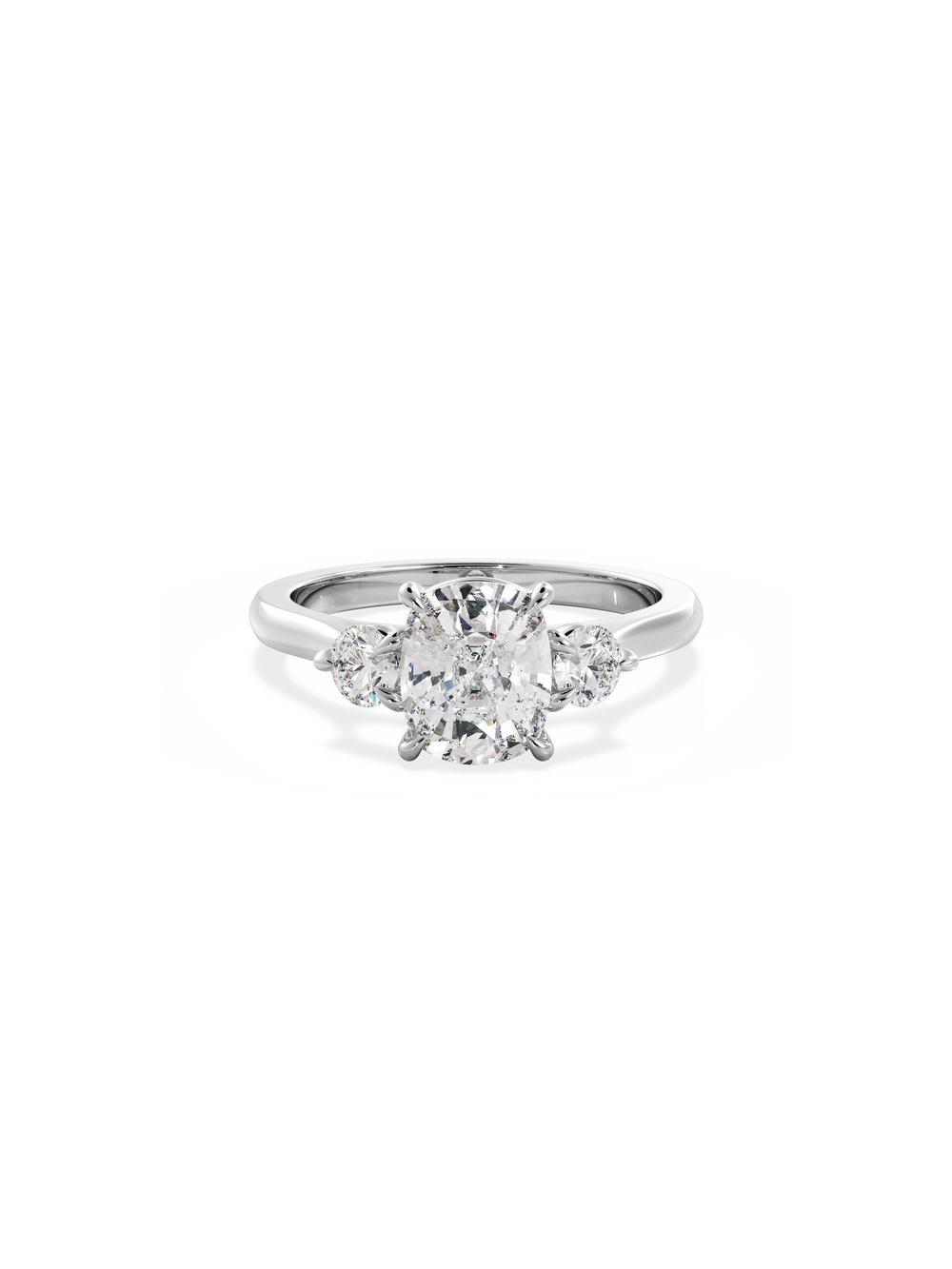 Elongated Cushion Cosmic Trio Ring - View
