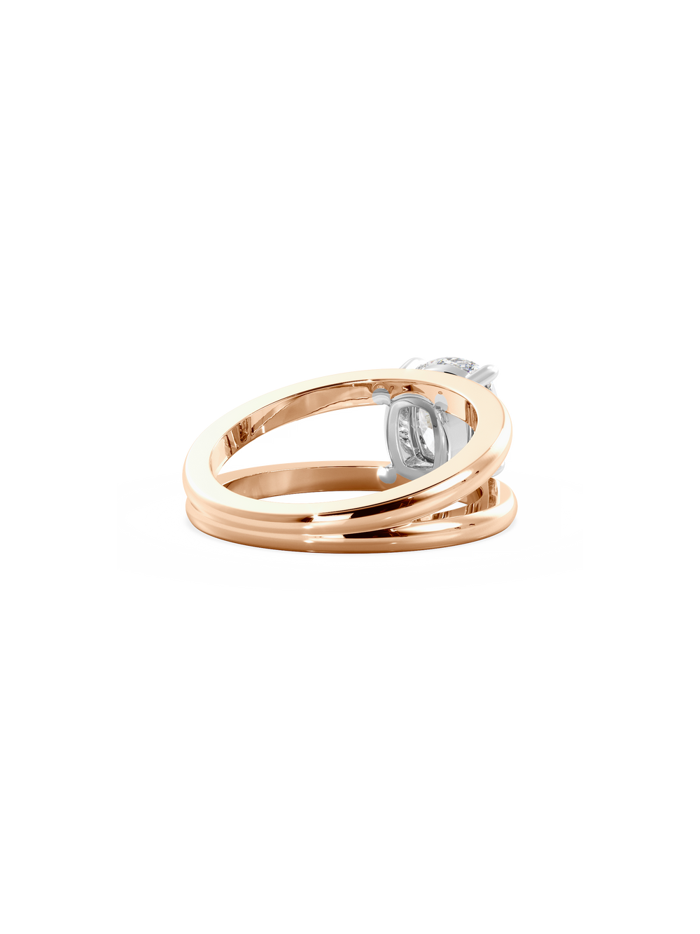 Elongated Cushion Signature Double Band Ring - View