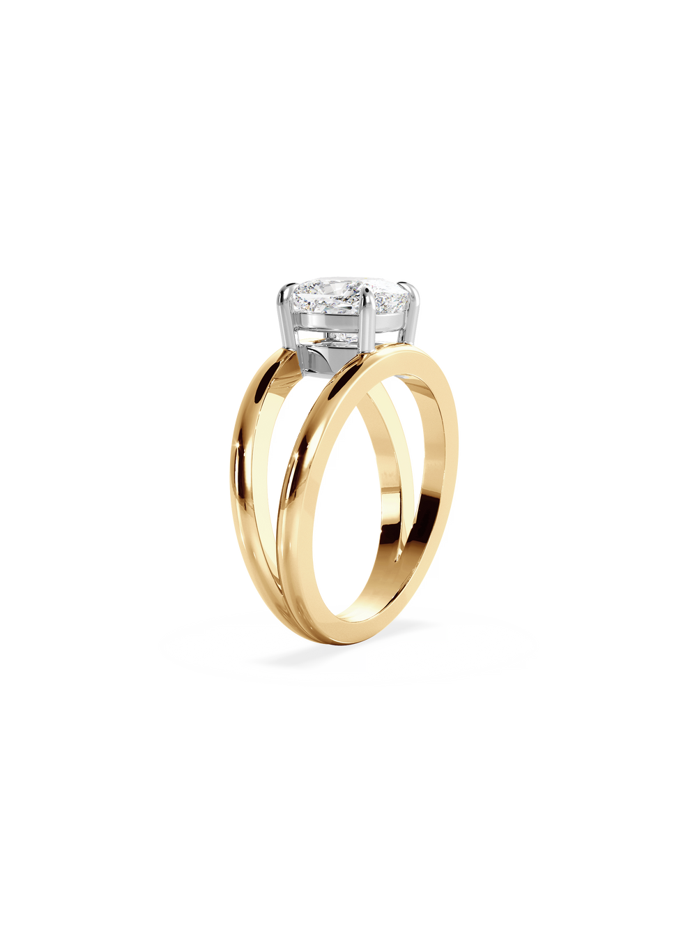 Elongated Cushion Signature Double Band Ring - View