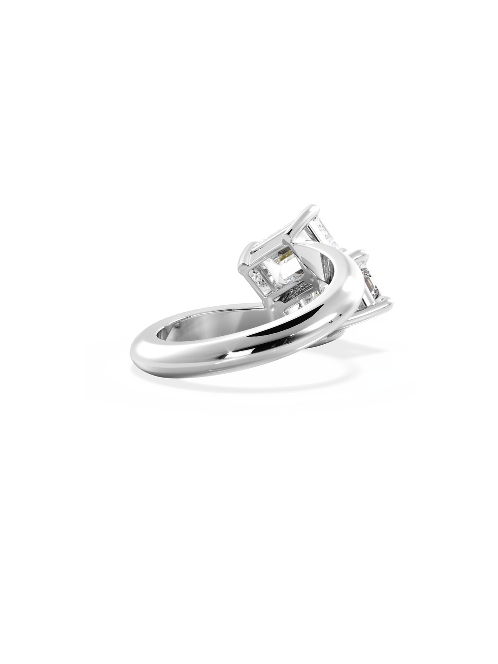 Emerald Jean Toi et Moi Ring - View