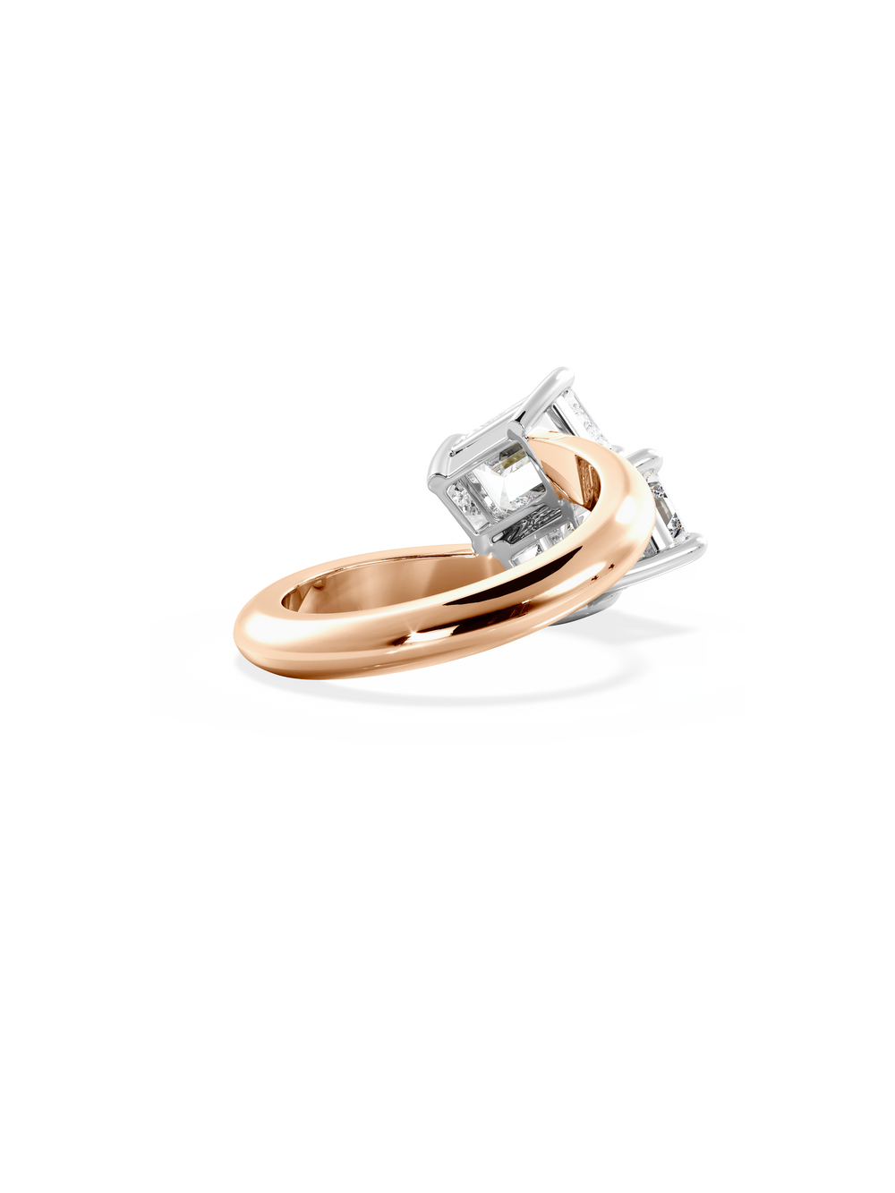 Emerald Jean Toi et Moi Ring - View