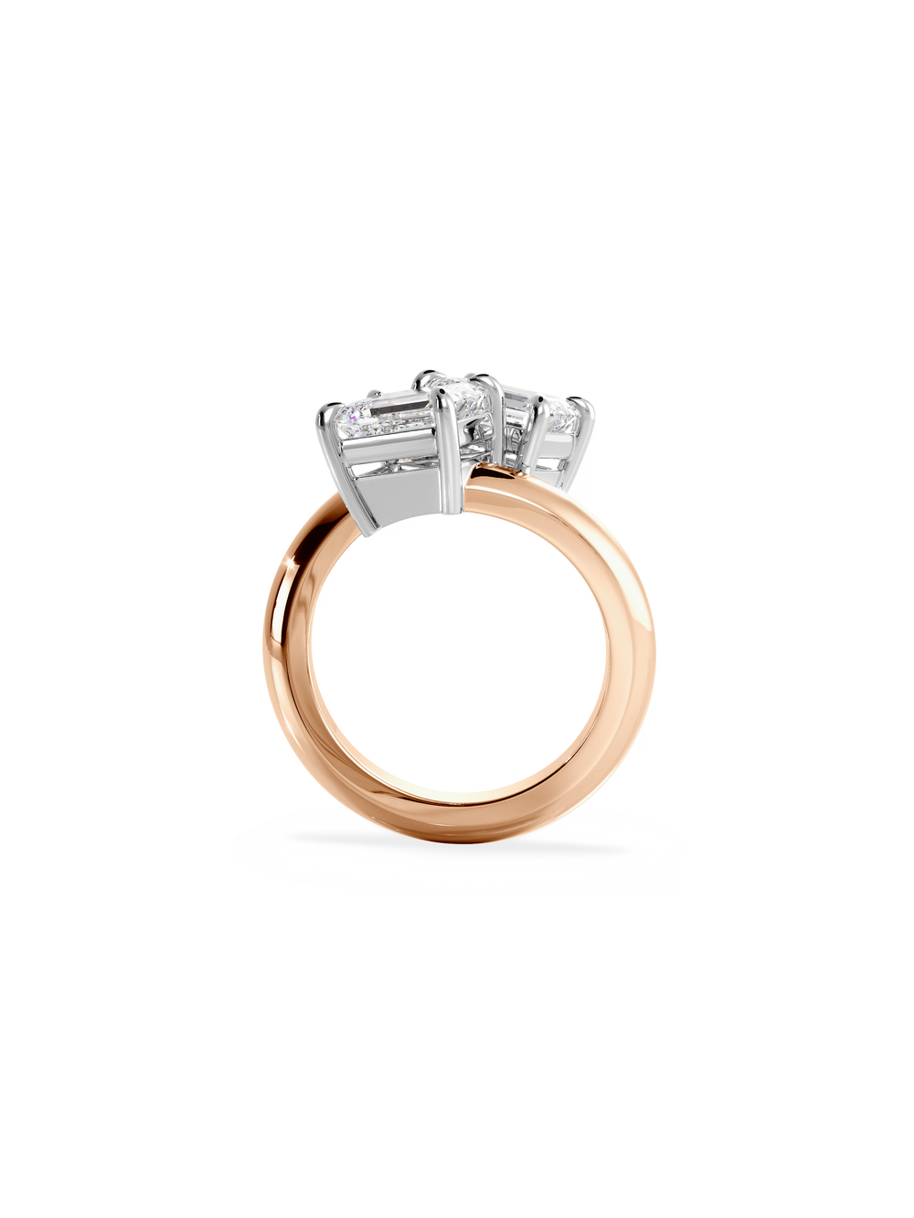 Emerald Jean Toi et Moi Ring - View