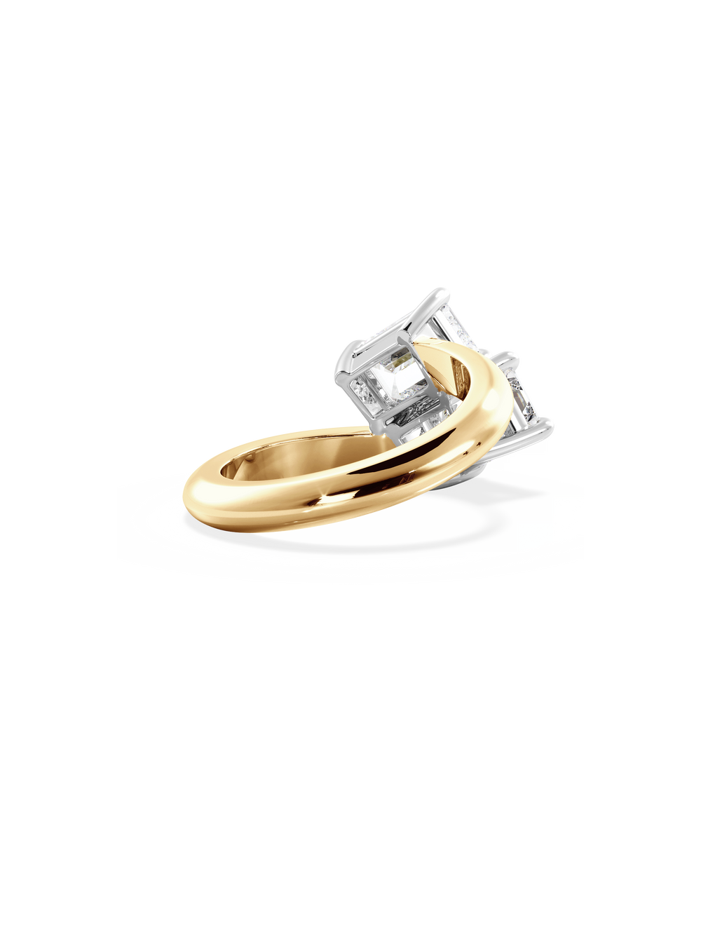 Emerald Jean Toi et Moi Ring - View