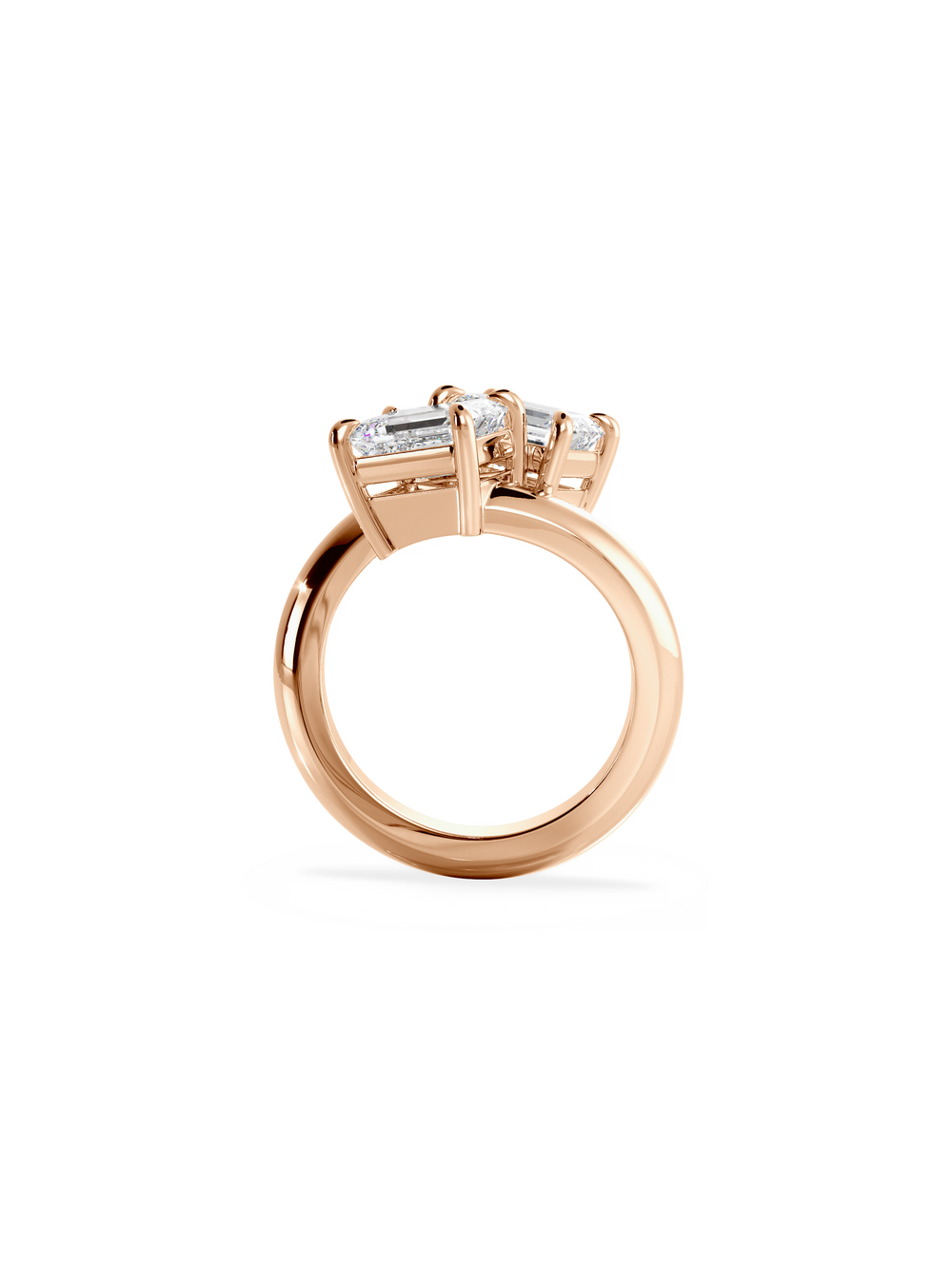 Emerald Jean Toi et Moi Ring - View