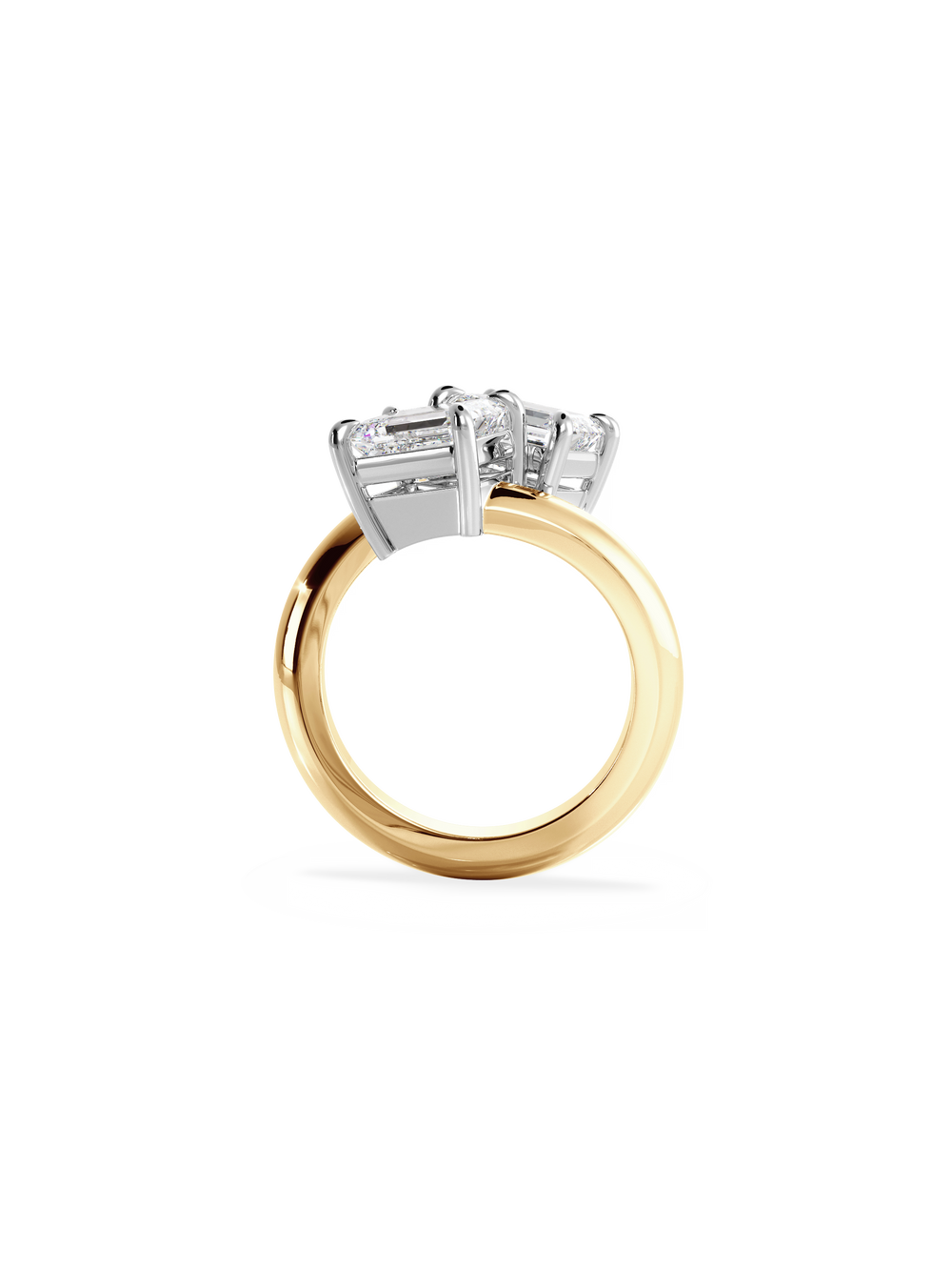 Emerald Jean Toi et Moi Ring - View