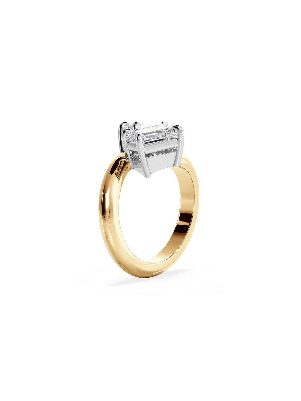 Emerald Jean Toi et Moi Ring - View