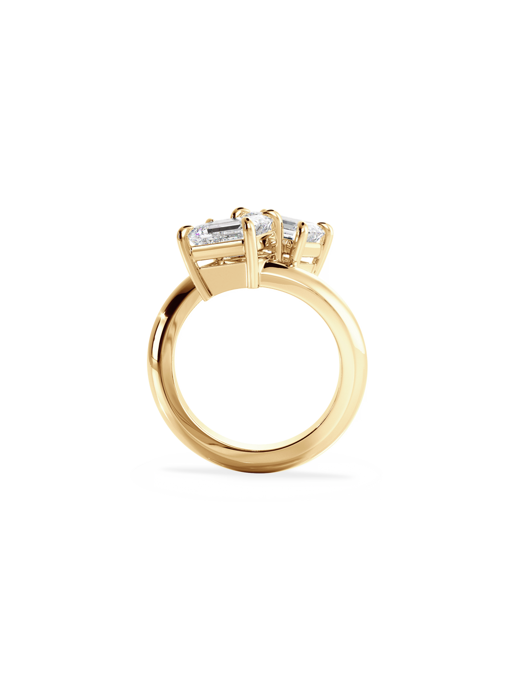 Emerald Jean Toi et Moi Ring - View