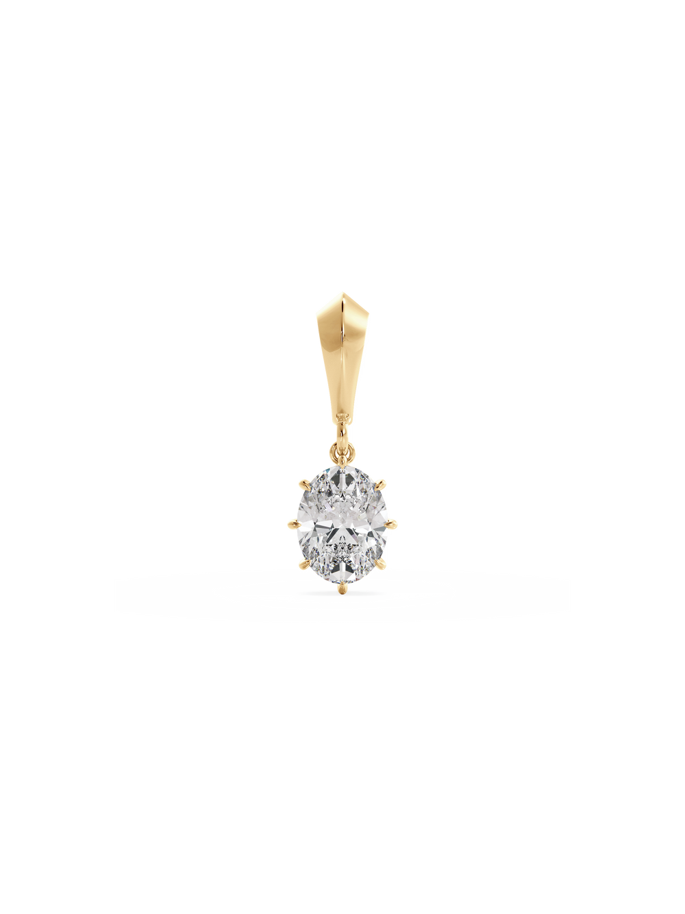 Oval Diamond Bespoke Pendant - View