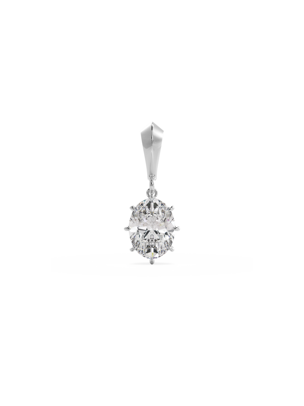 Oval Diamond Bespoke Pendant - View
