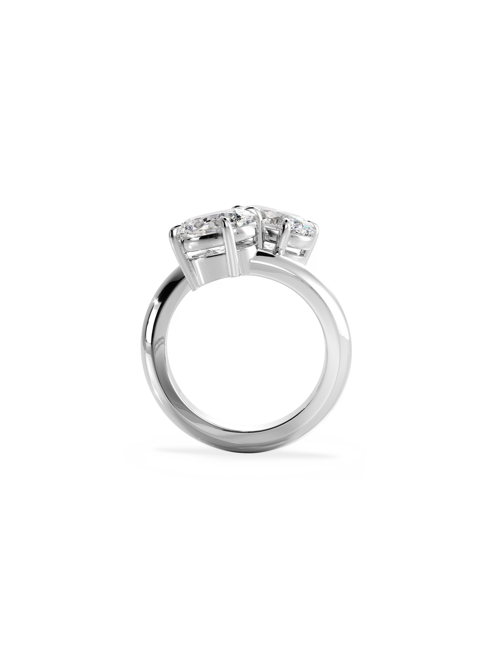 Oval Jean Toi et Moi Ring - View