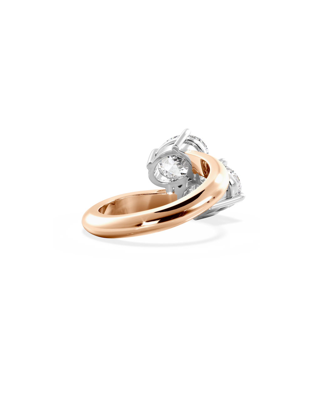 Oval Jean Toi et Moi Ring - View