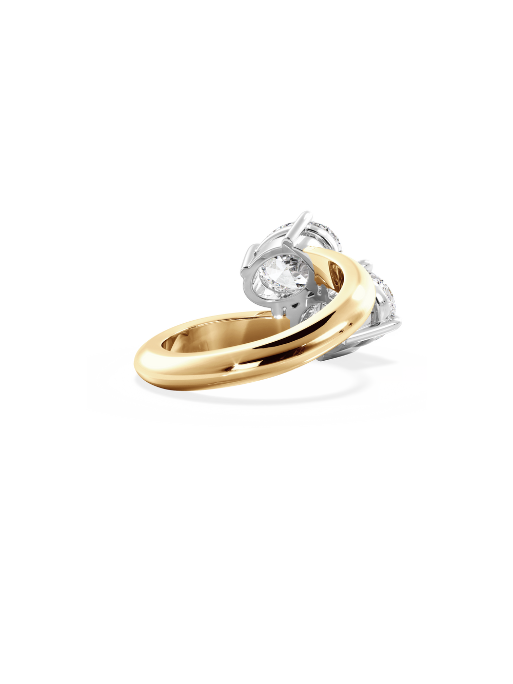 Oval Jean Toi et Moi Ring - View