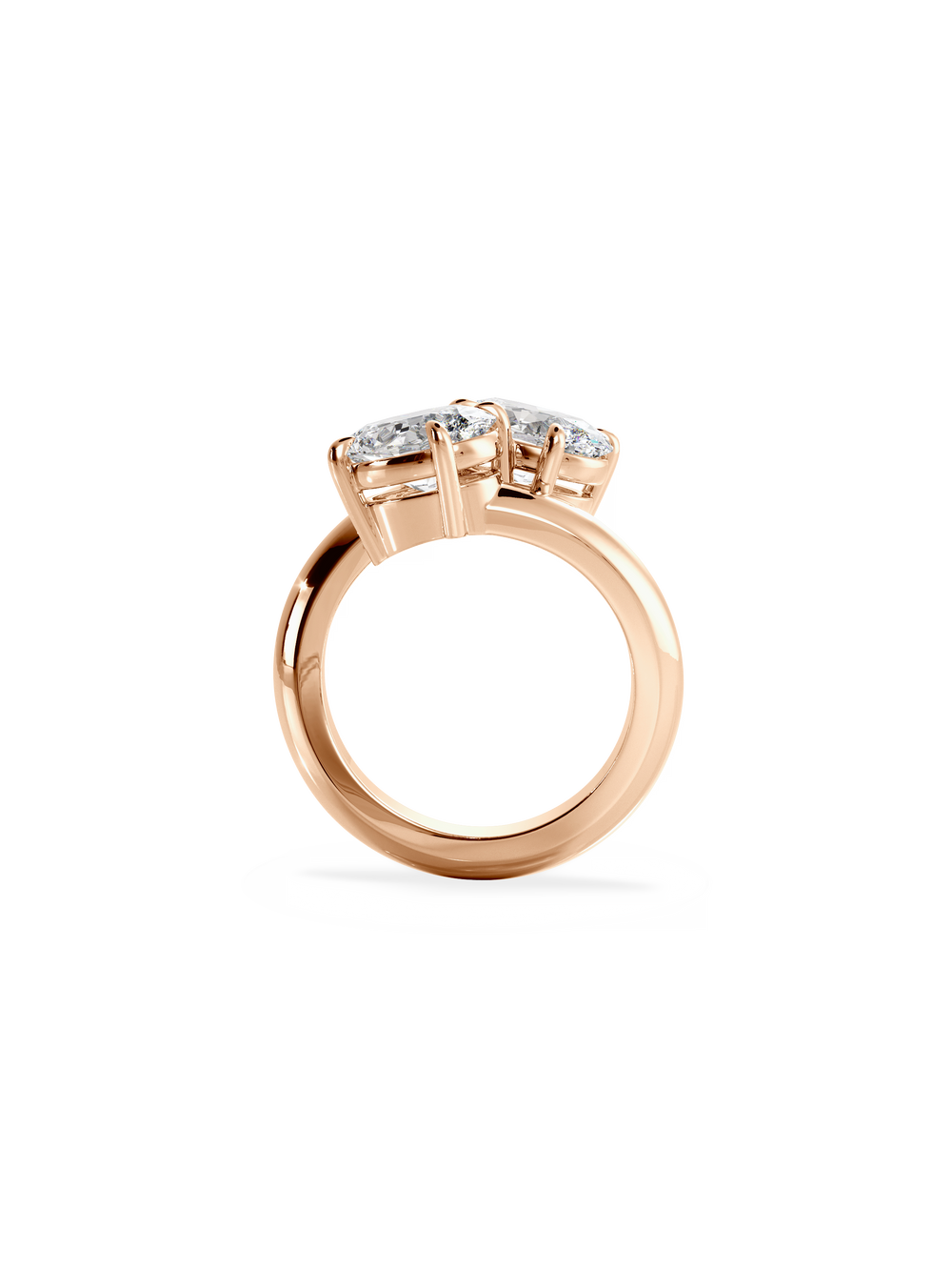 Oval Jean Toi et Moi Ring - View