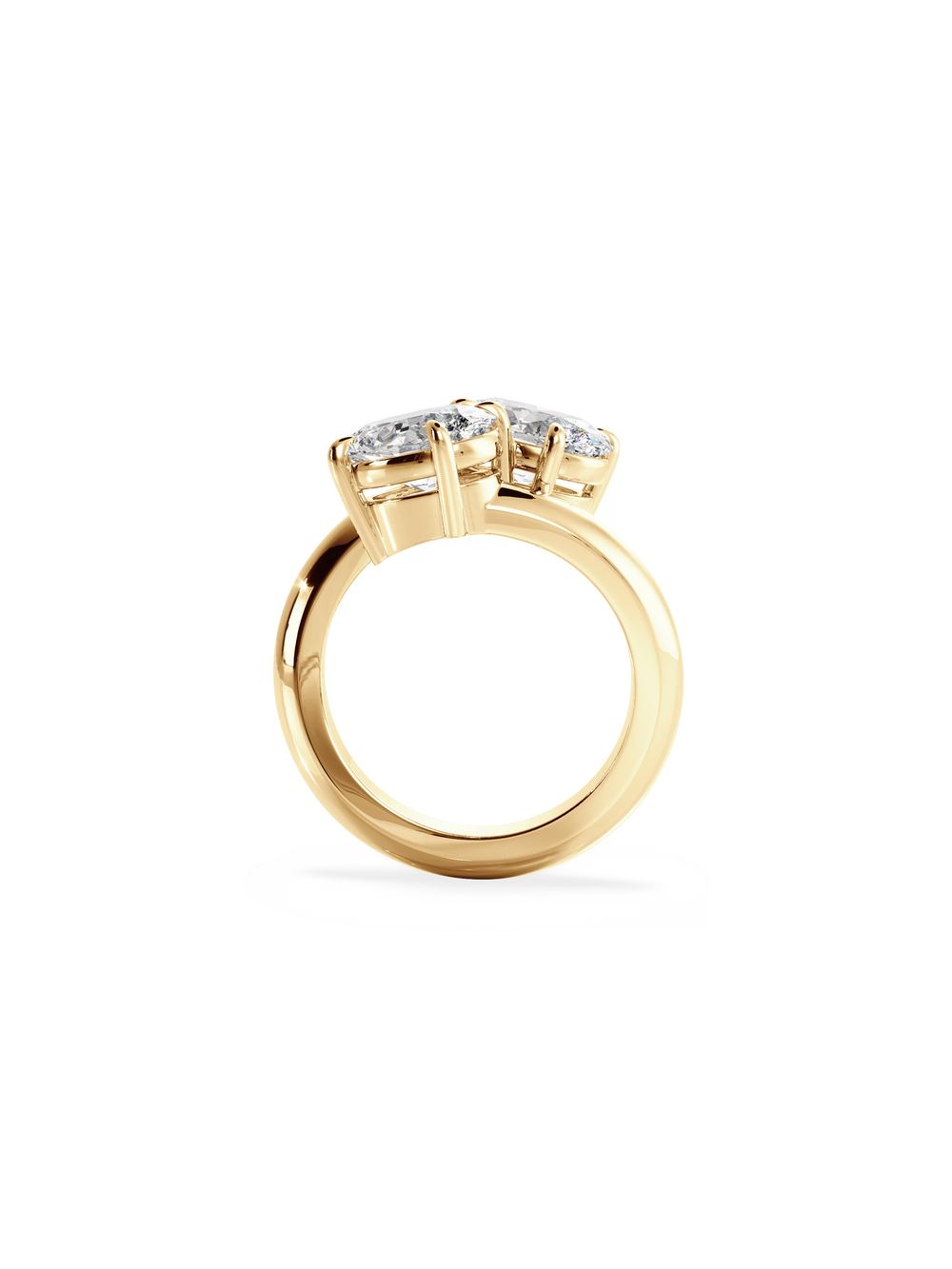 Oval Jean Toi et Moi Ring - View