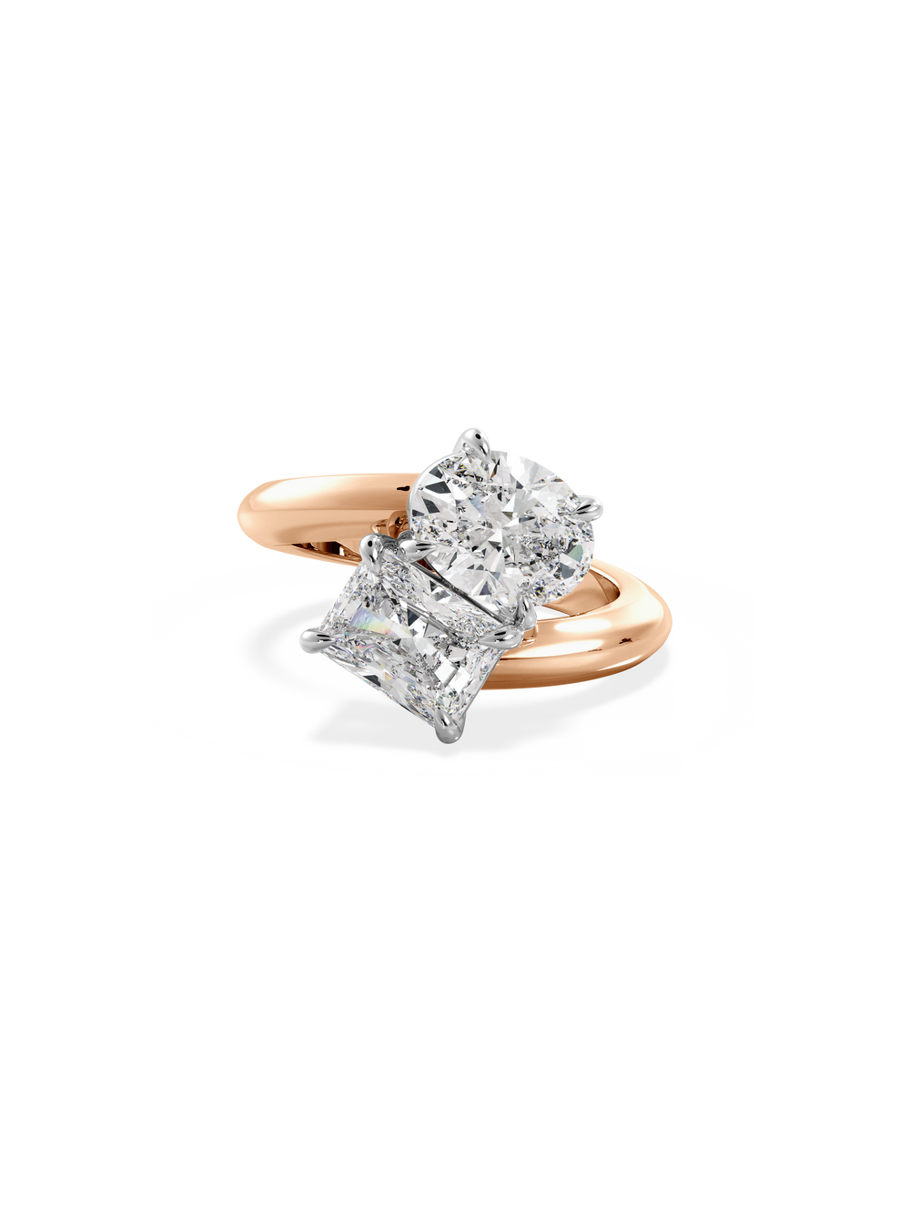 Oval Jean Toi et Moi Ring - View