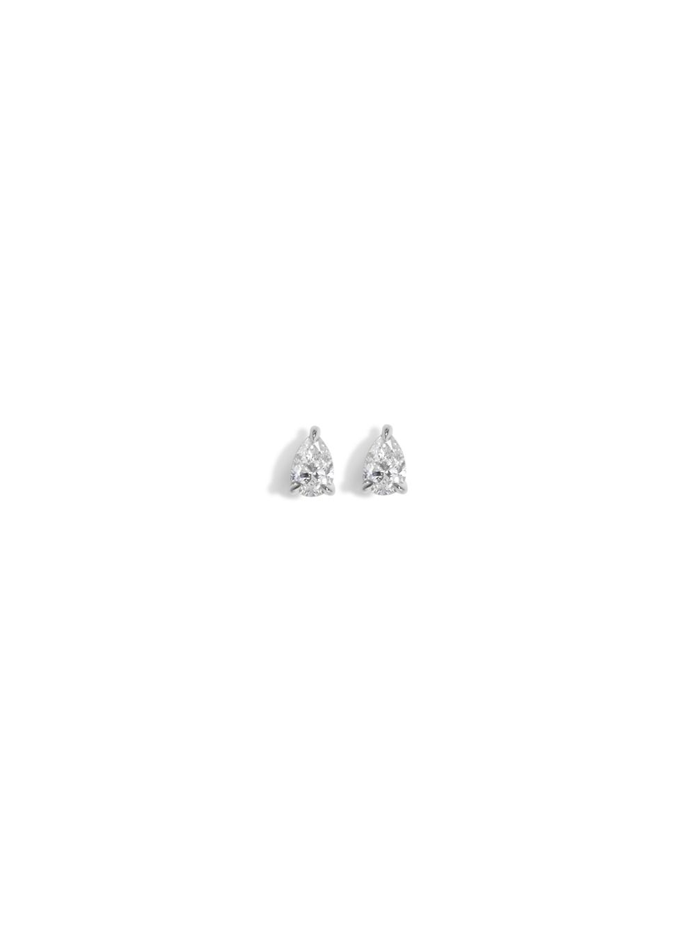 Pear Diamond Studs - View
