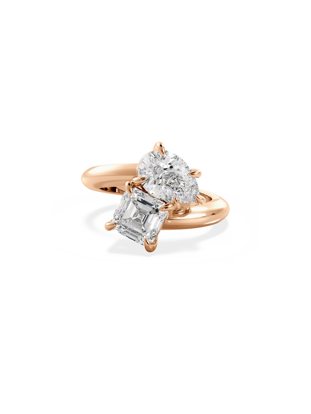 Pear Jean Toi et Moi Ring - View