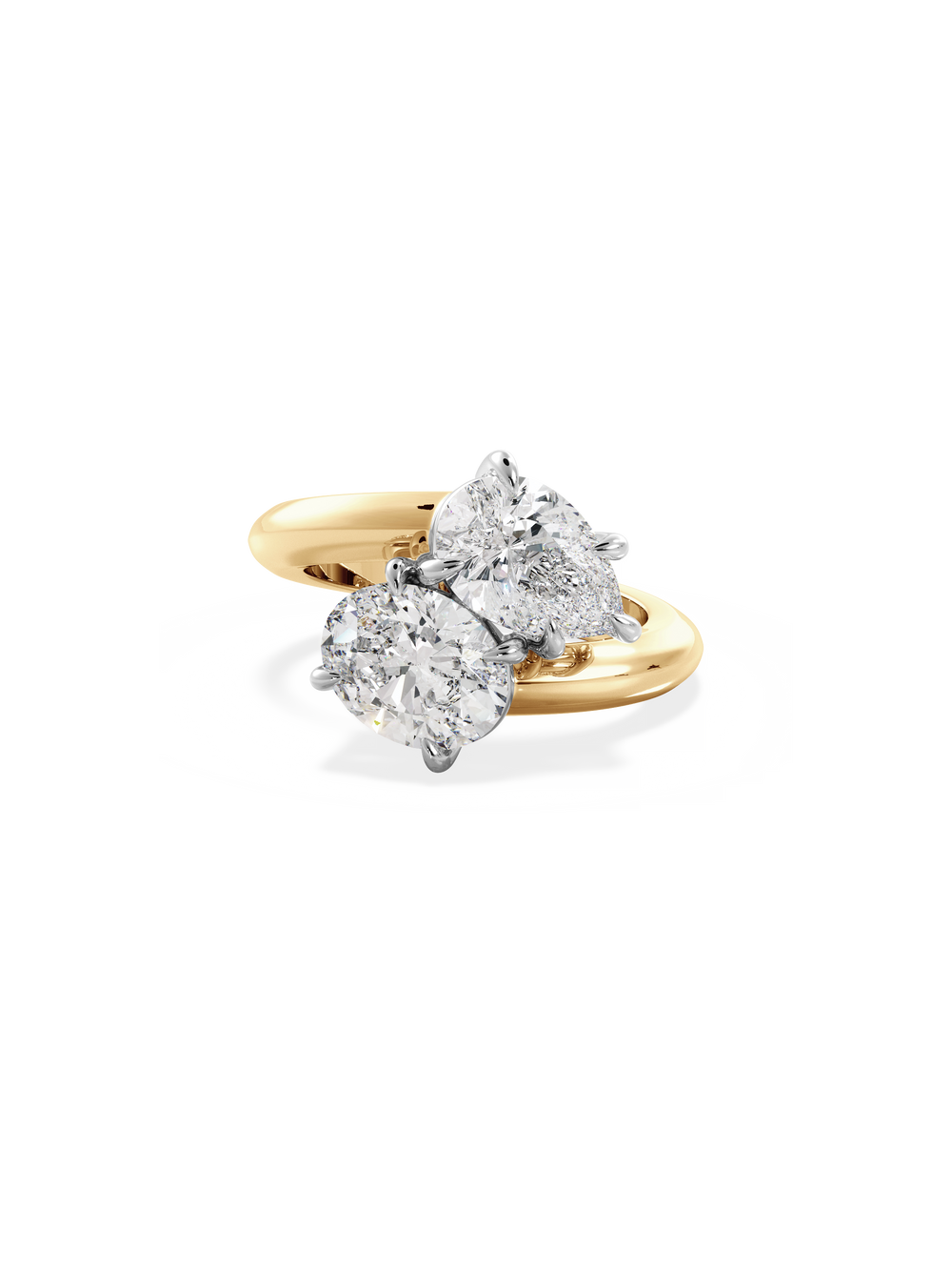 Pear Jean Toi et Moi Ring - View