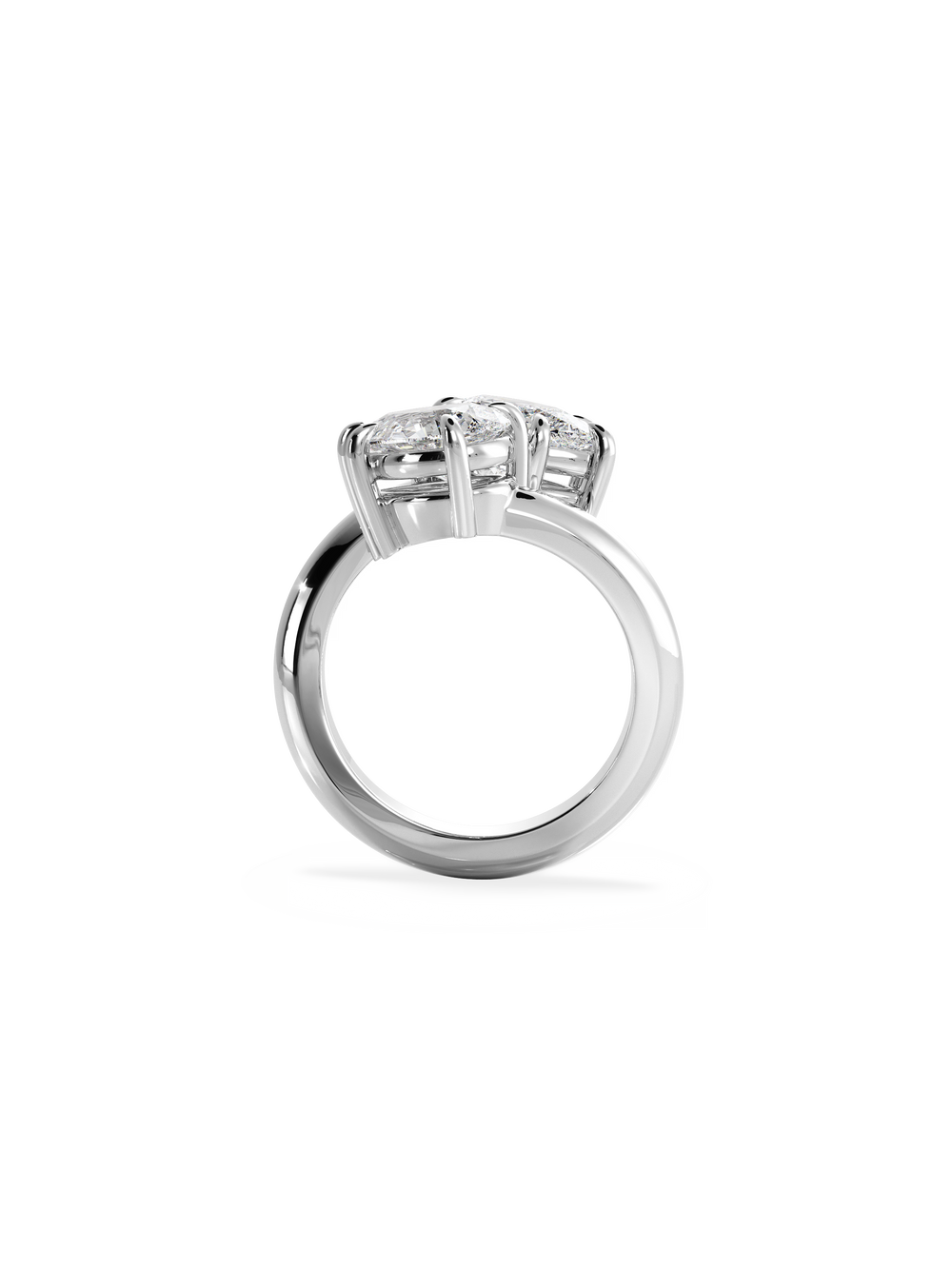 Pear Jean Toi et Moi Ring - View