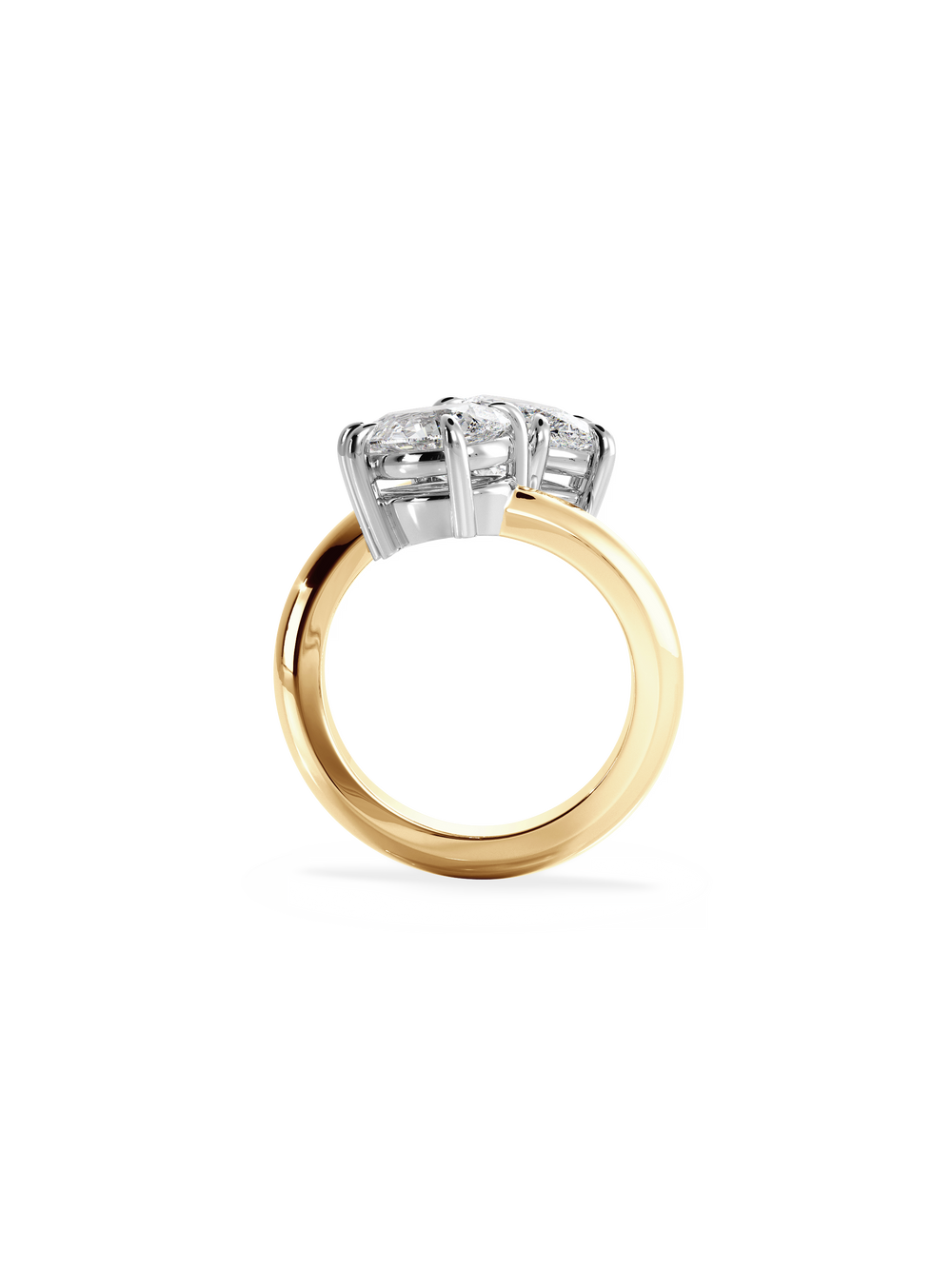 Pear Jean Toi et Moi Ring - View