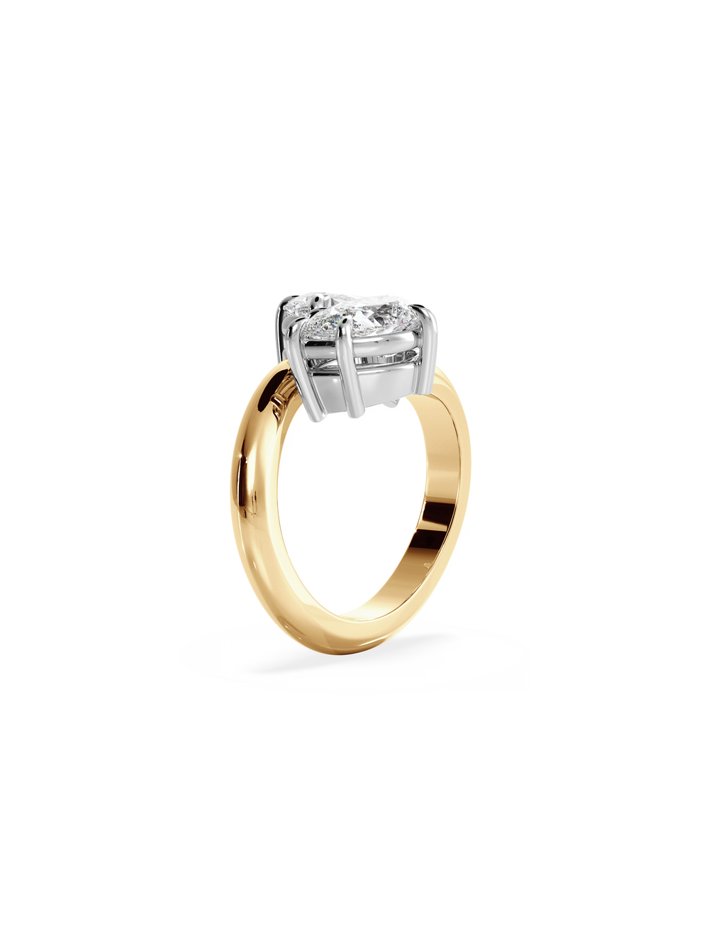 Pear Jean Toi et Moi Ring - View