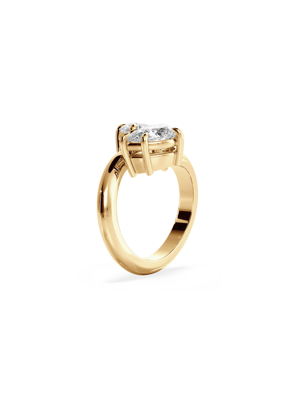 Pear Jean Toi et Moi Ring - View