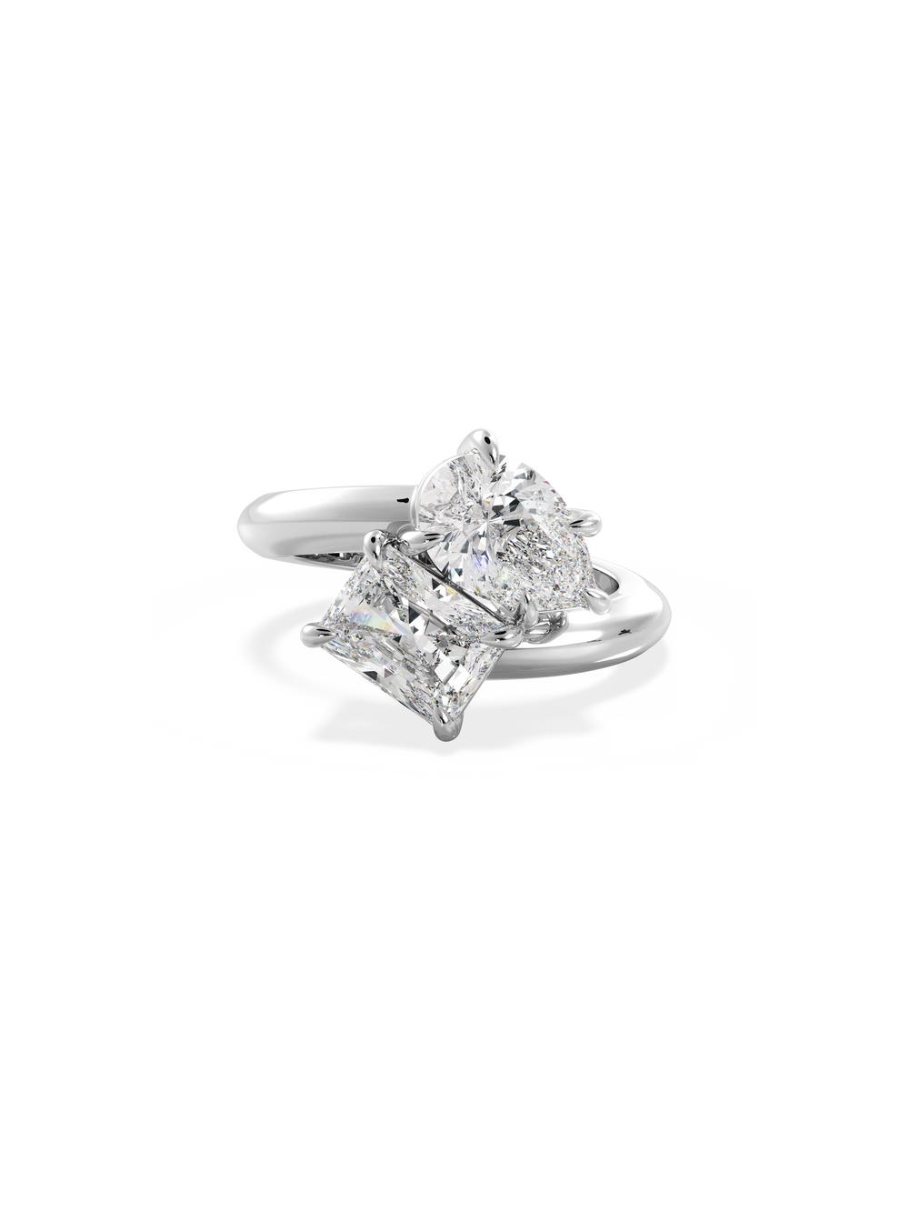 Pear Jean Toi et Moi Ring - View