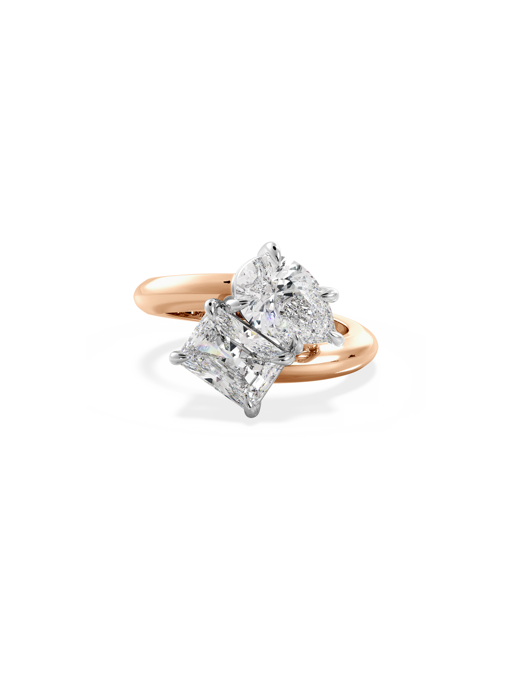 Pear Jean Toi et Moi Ring - View