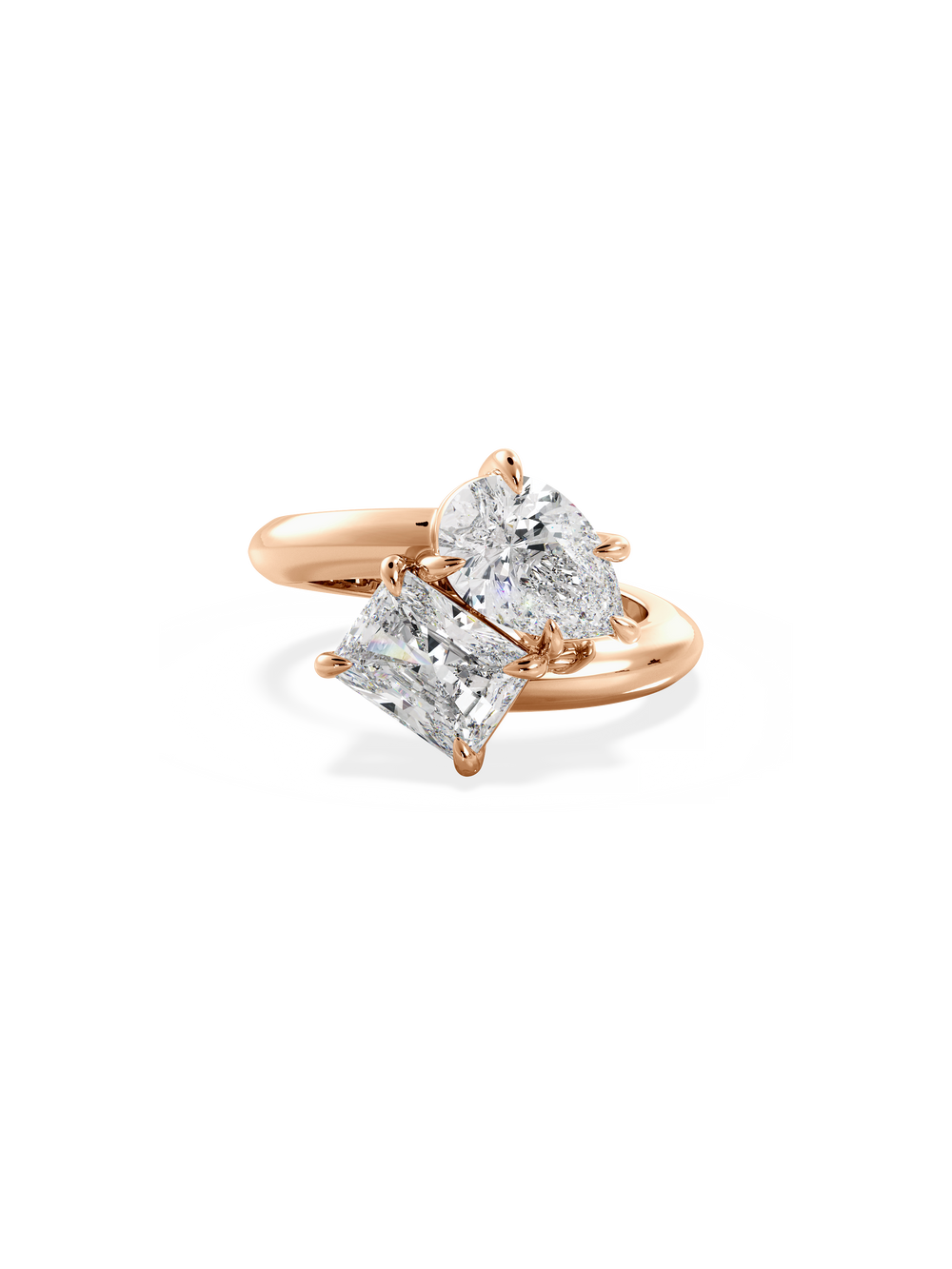 Pear Jean Toi et Moi Ring - View