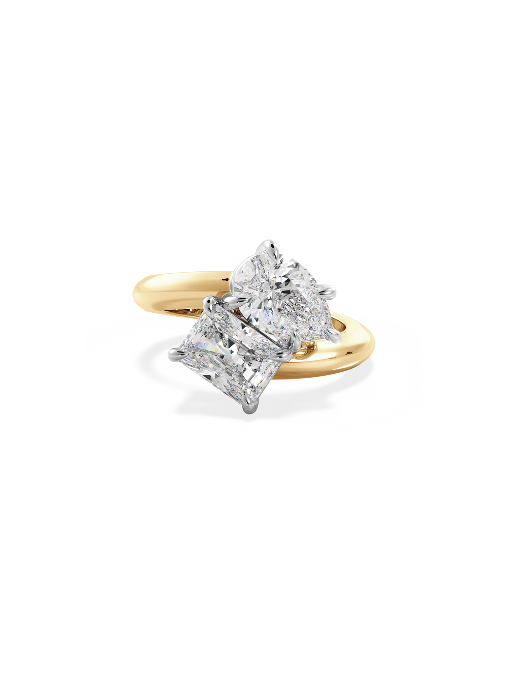 Pear Jean Toi et Moi Ring - View