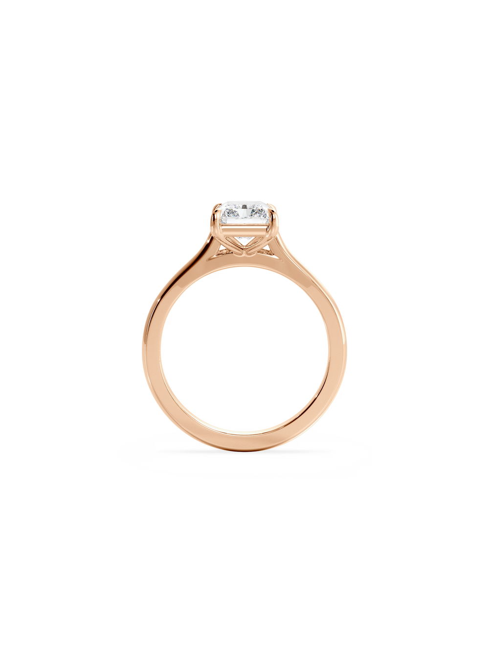 Radiant Classic Solitaire Ring - View