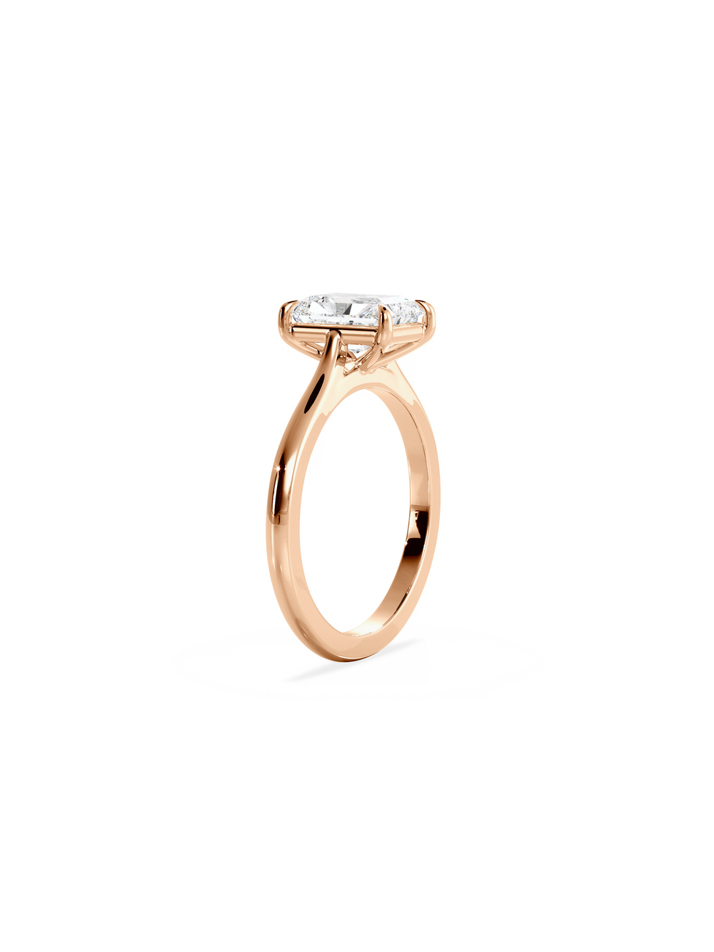 Radiant Classic Solitaire Ring - View