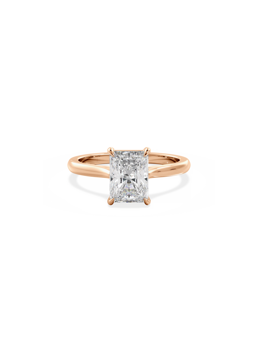 Radiant Classic Solitaire Ring - View