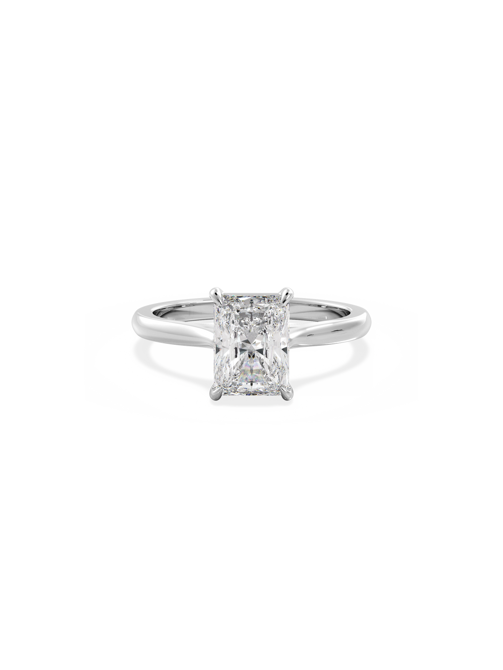 Radiant Classic Solitaire Ring - View