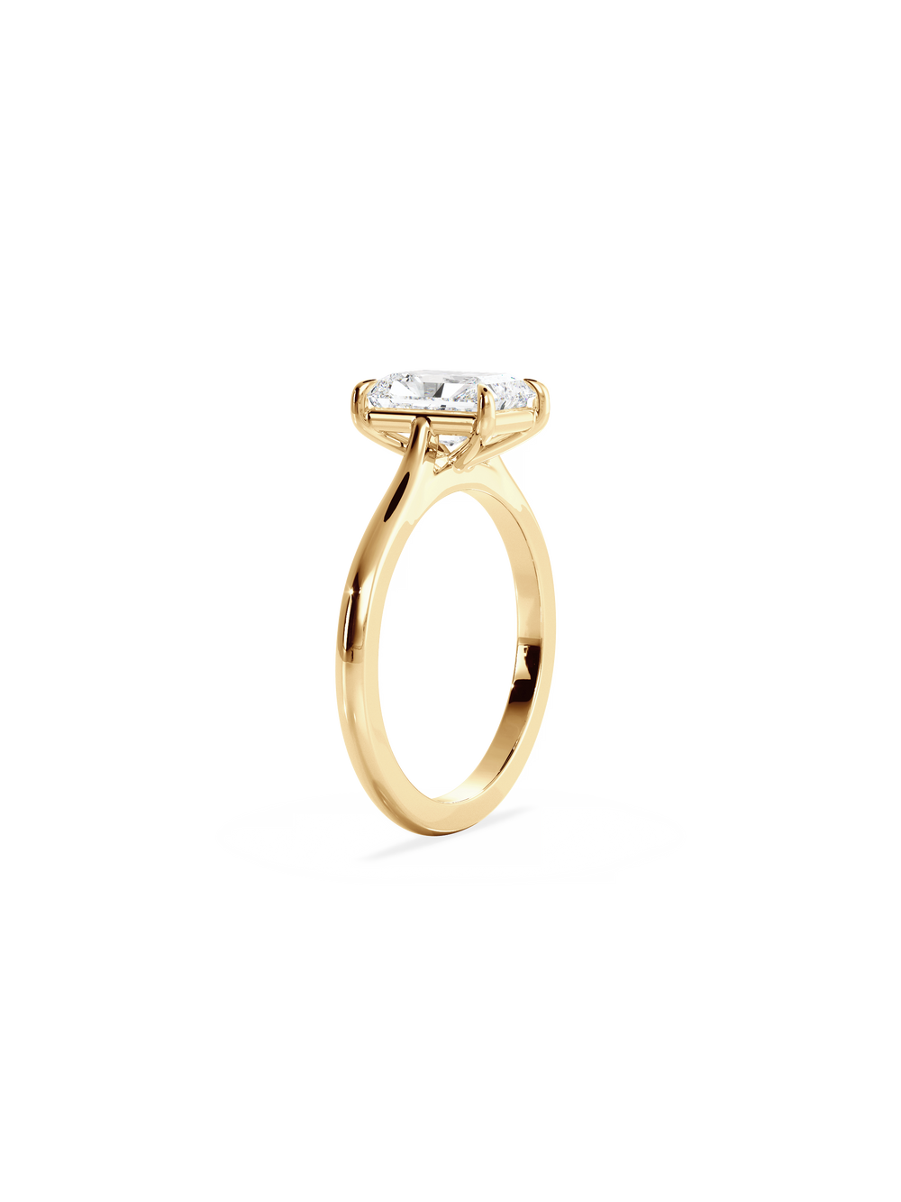 Radiant Classic Solitaire Ring - View