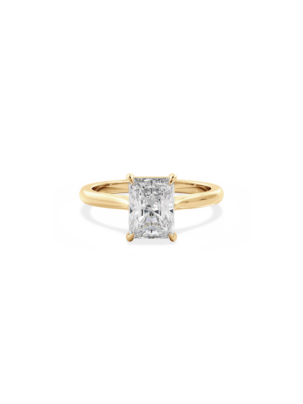 Radiant Classic Solitaire Ring - View