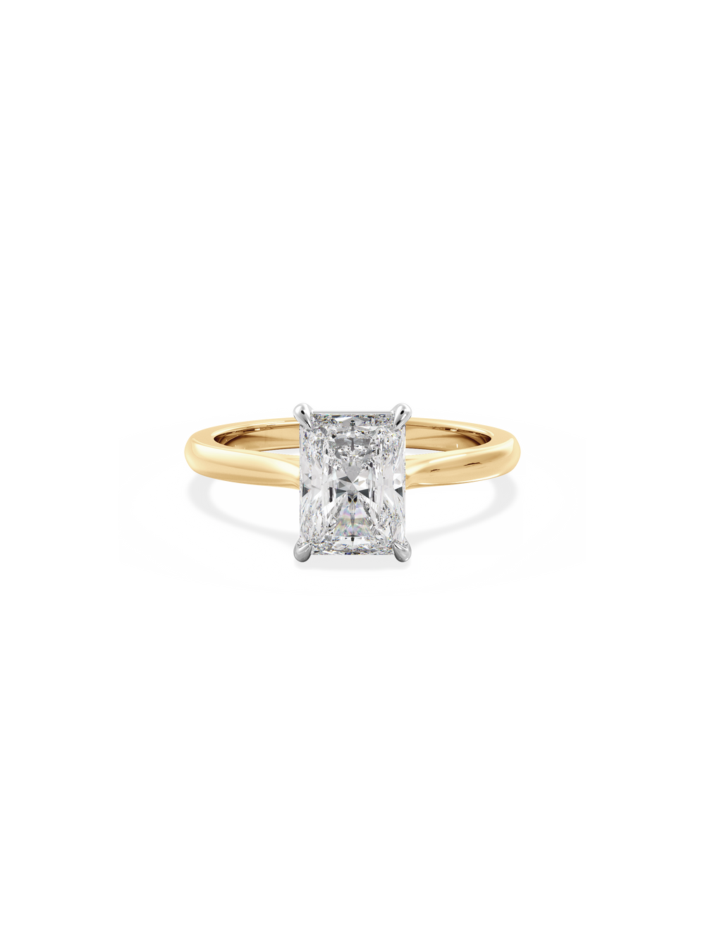 Radiant Classic Solitaire Ring - View