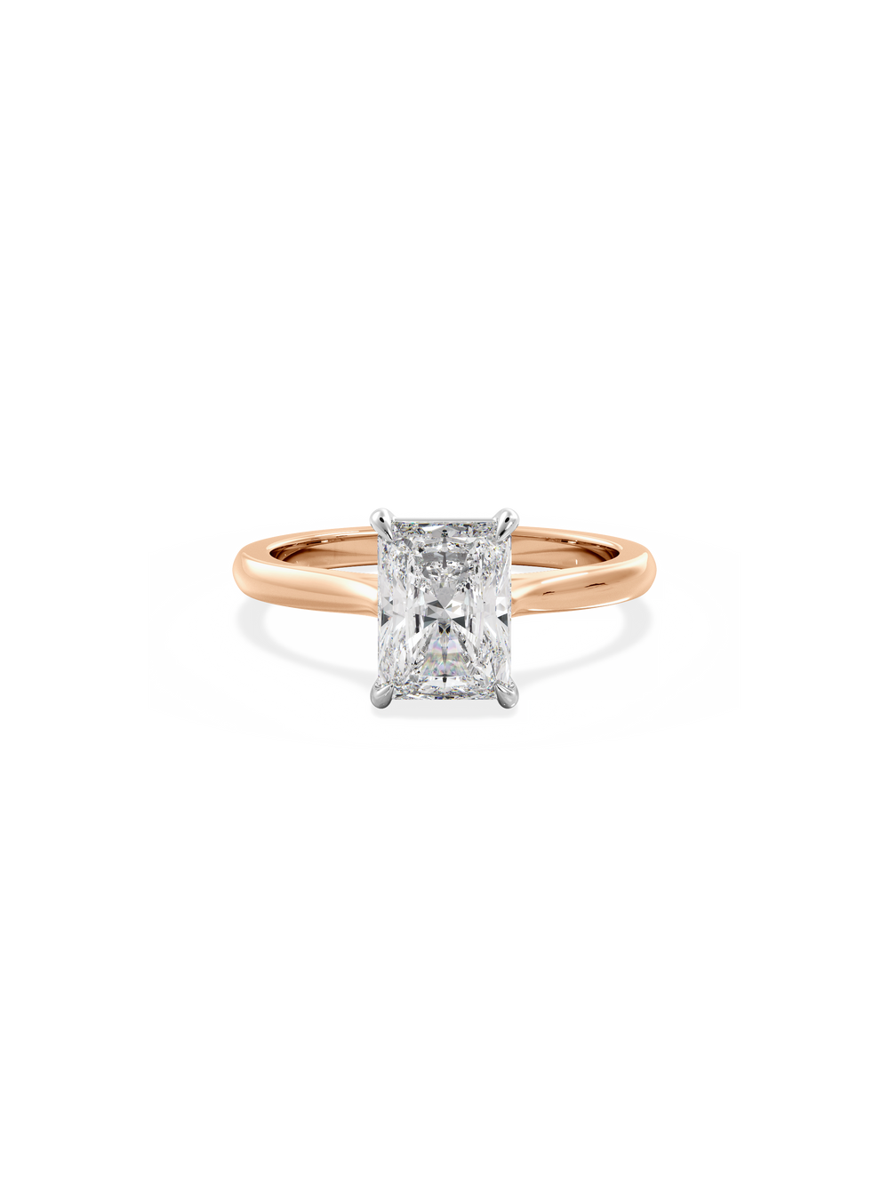 Radiant Classic Solitaire Ring - View