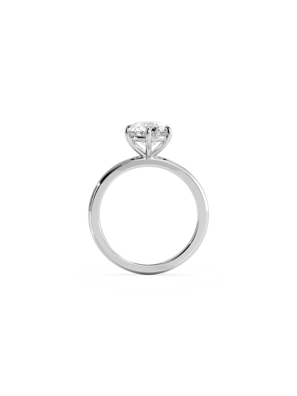 Round Ceremonial Solitaire Ring - View