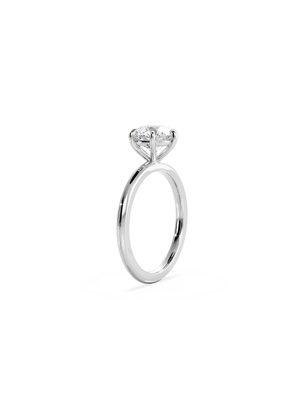 Round Ceremonial Solitaire Ring - View