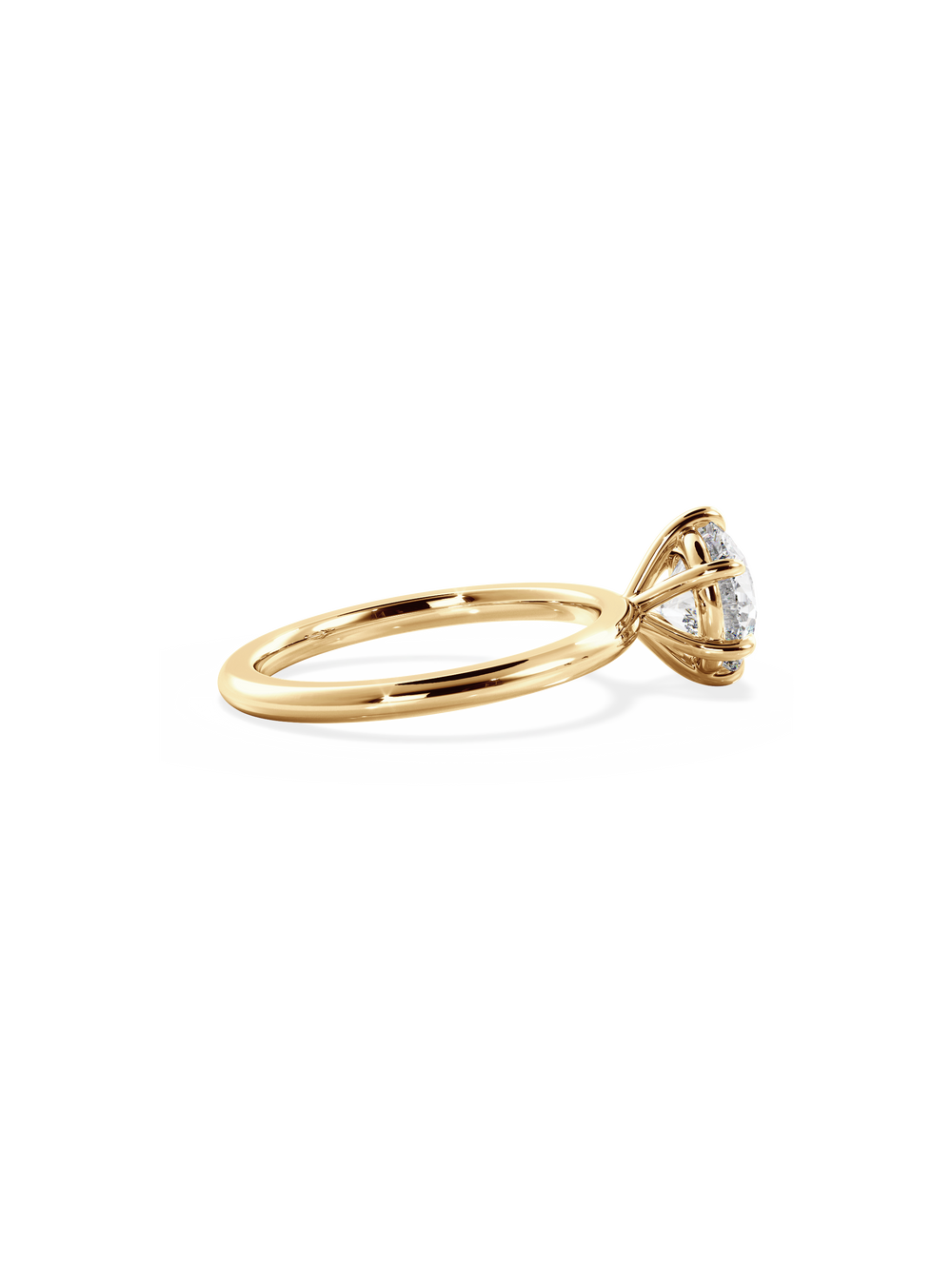 Round Ceremonial Solitaire Ring - View