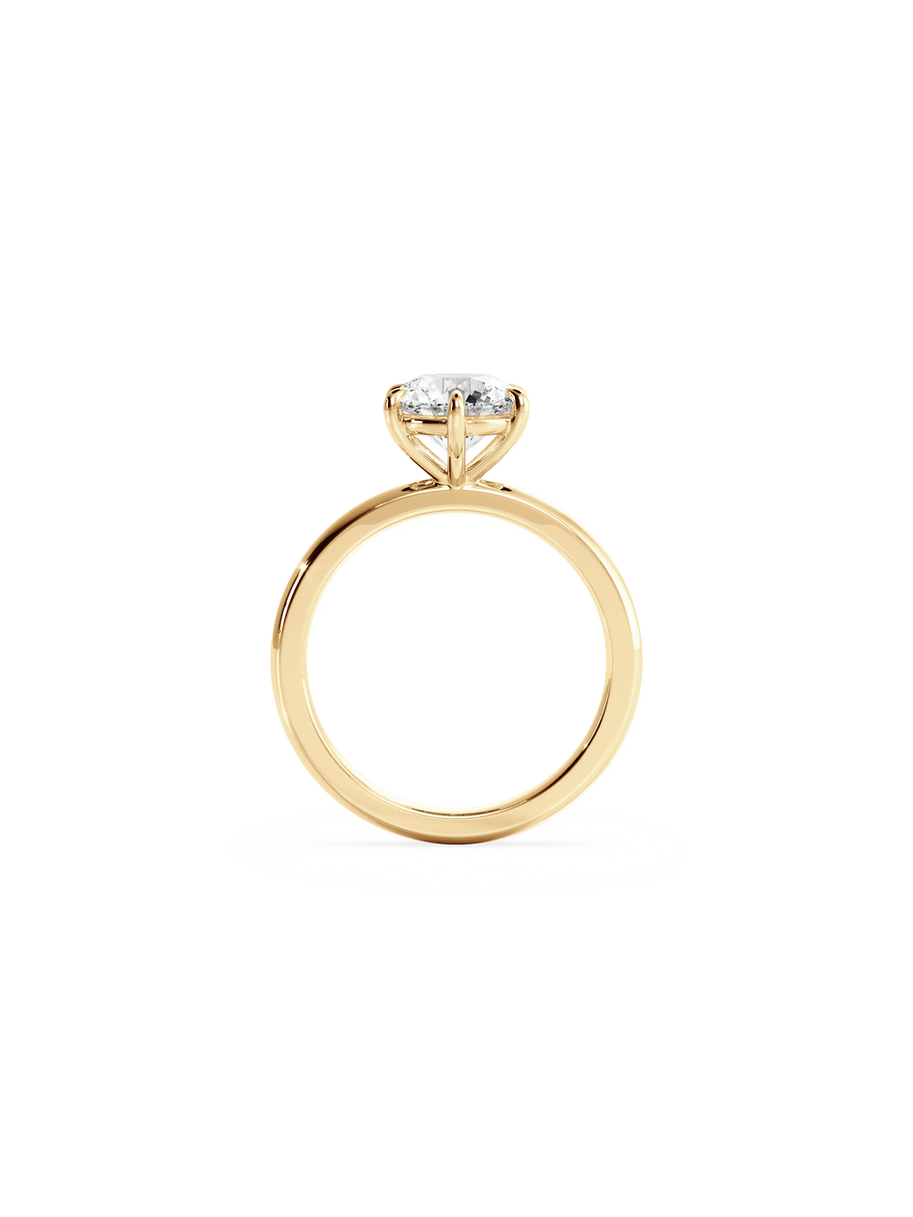 Round Ceremonial Solitaire Ring - View