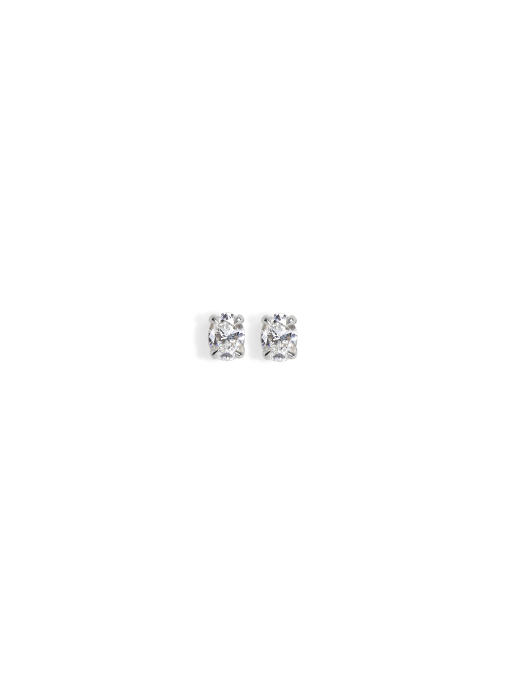 Oval Diamond Studs - View 