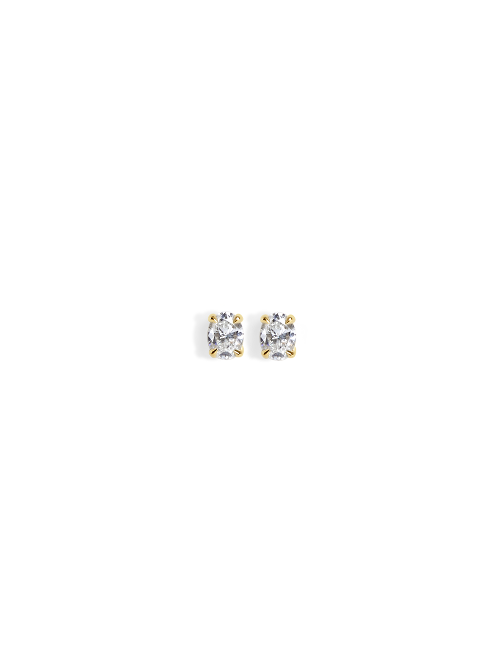 Oval Diamond Studs - View 